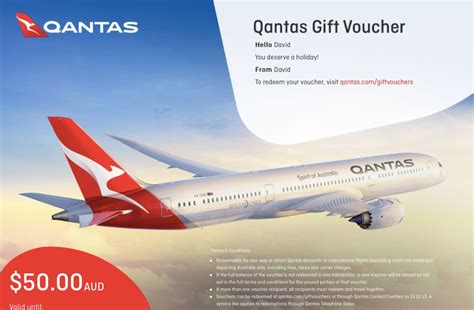 redeem qantas gift voucher